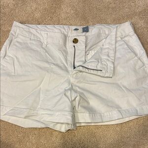 Old Navy White Cotton Blend Women's Shorts